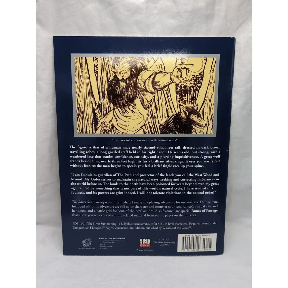 The Silver Summoning Fiery Dragon Productions D20 System RPG Adventure Module